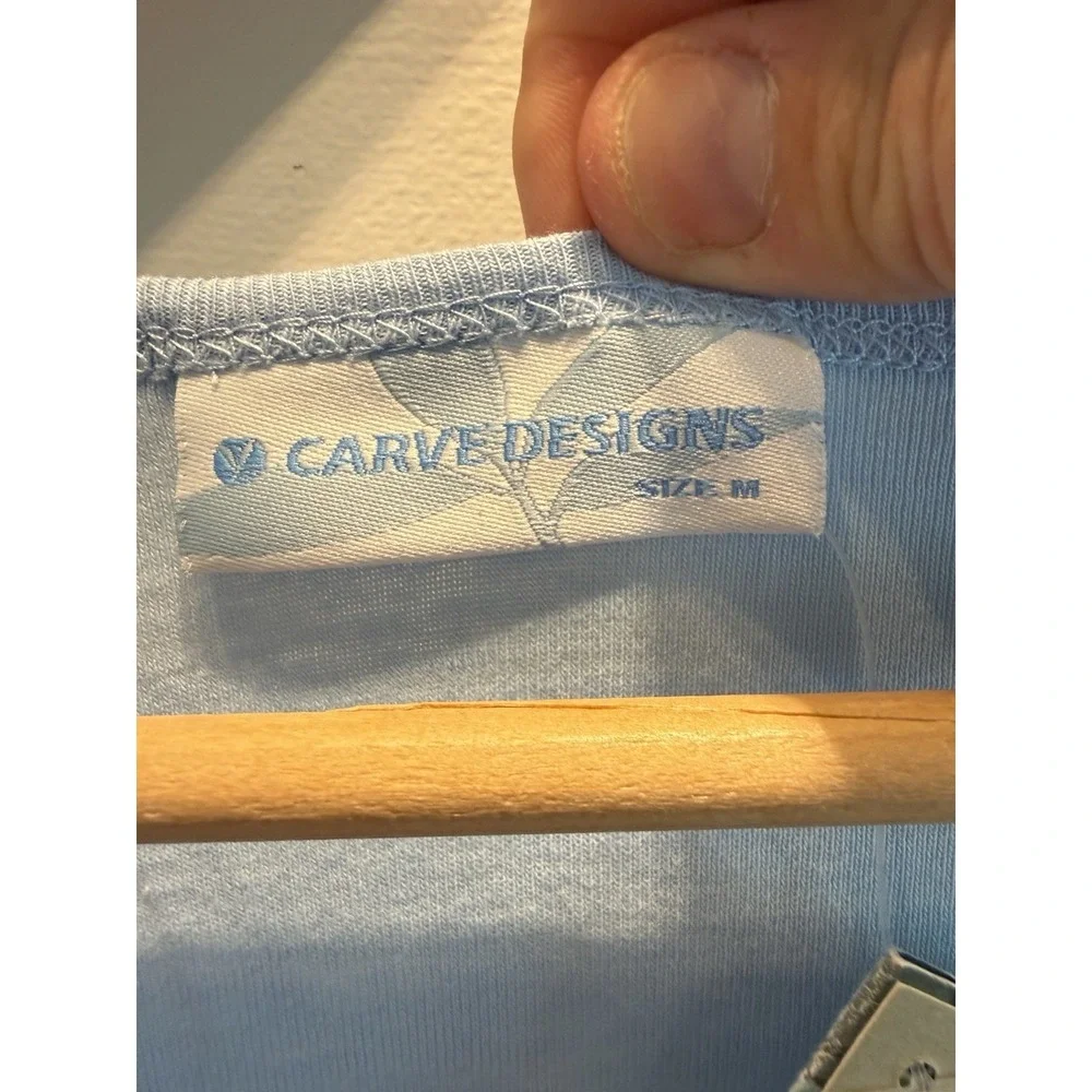 Carve Designs Womens Blue Half Sleeve Tee Top Medium NWT, 100% organic cotton - Picture 5 of 11